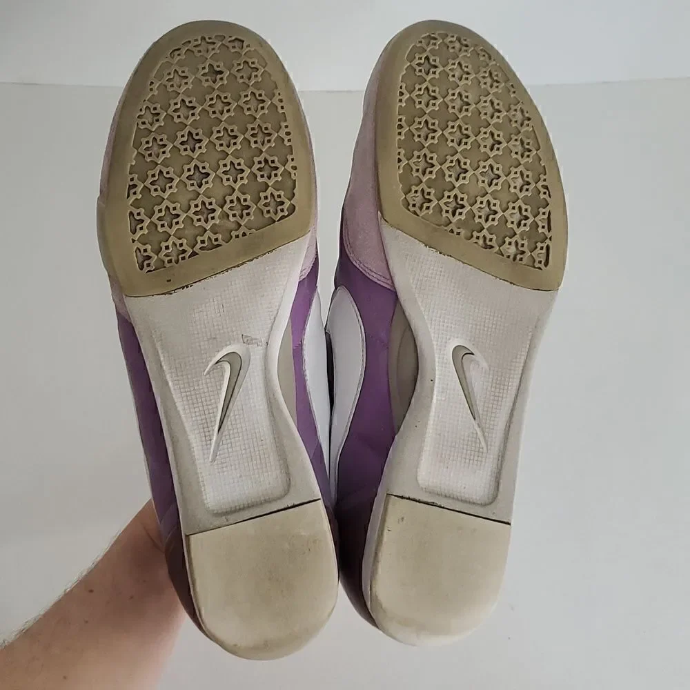 Nike Vintage Classic Sprint Sister Track Shoe Purple White Leather Size 10.5